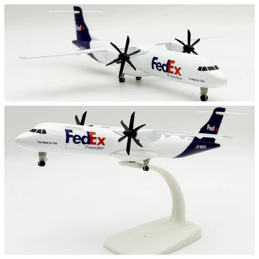 1 400 model planes Air FEDEX Airlines ATR Metal scale aircraft 20cm Diecast airplane models w Wheels Landing Gears Toys