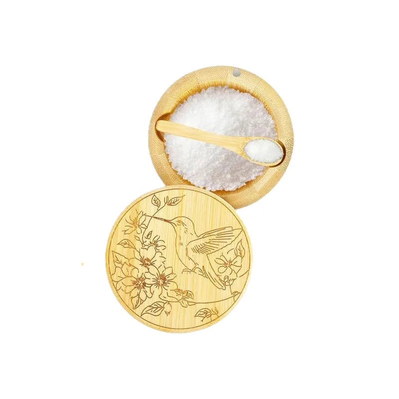 Seasoning Jar Storage Containers Seasoning Bamboo Salt Bowl Kitchen Accessories for Home Spice Can Pill Case Container Box