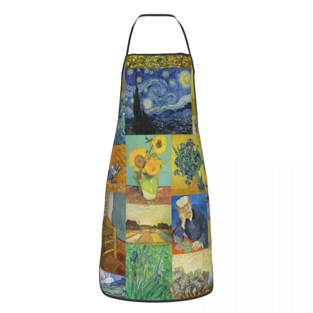 Bib Vincent Van Gogh Starry Night Aprons Men Women Unisex Adult Chef Cooking Kitchen Tablier Cuisine Painting