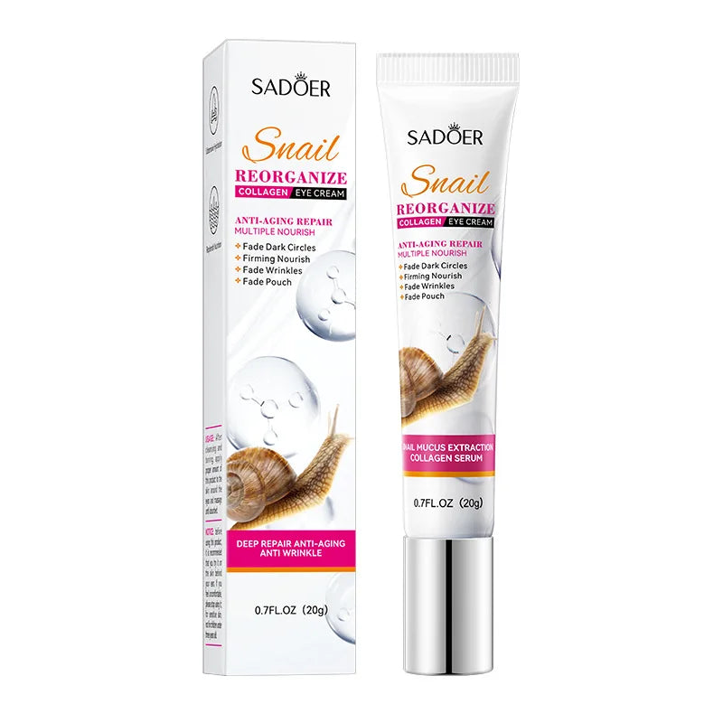 SAODER Snail Collagen Eye Cream Anti Dark Circles Remove Eyes Bags Moisturizing Firming Beauty Eyes Skin Care Products