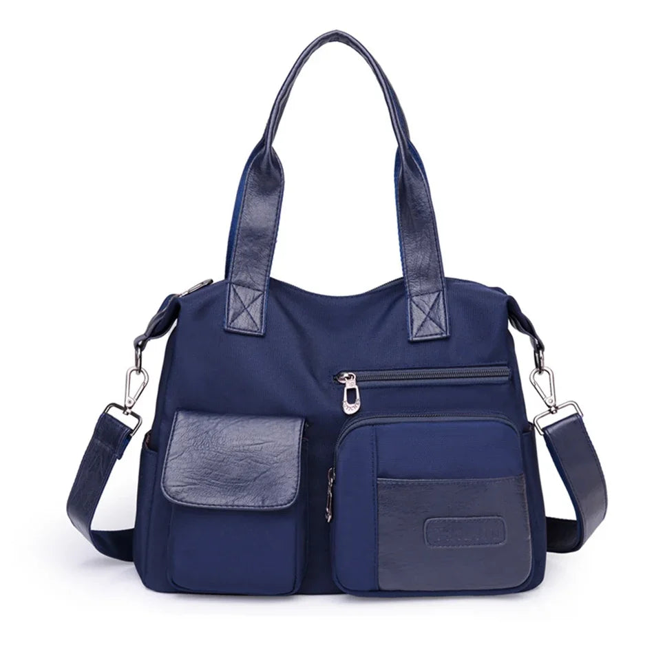 Waterproof Oxford Bag Large Capacity Handbag Lady Travel Bag Solid Color Messenger Bags for Women Multi-pocket Sac A Main