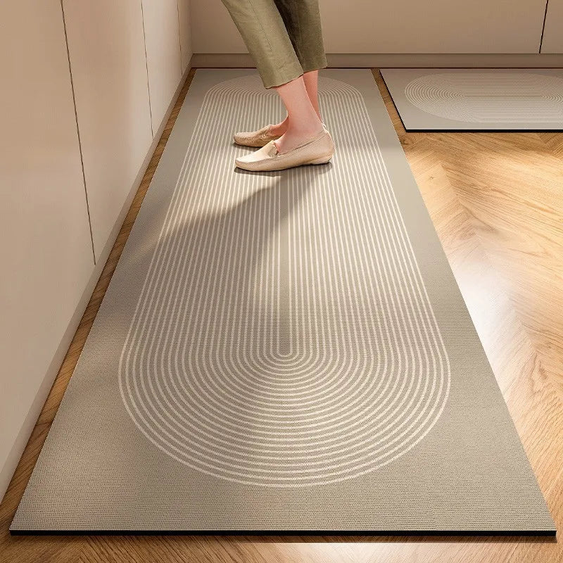 VIKAM Simple Kitchen Floor Mat, Home Water-Absorbing And Oil-Absorbing Anti-Slip Foot Mat Diatomite Carpet Home Decoration