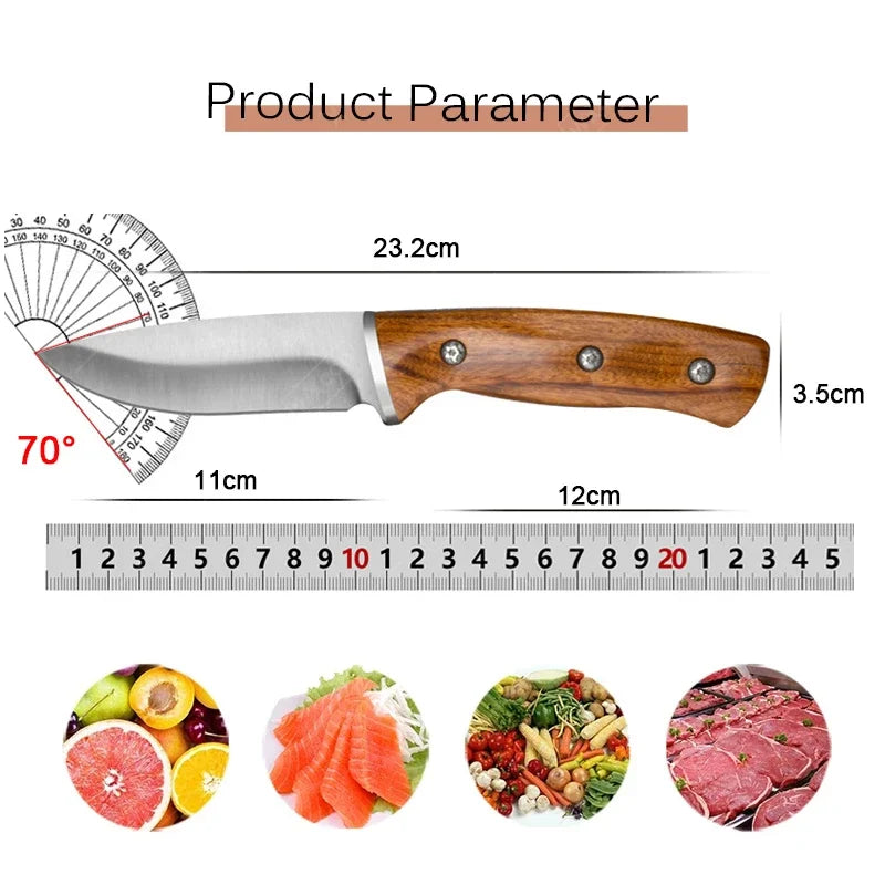 WXCOO Kitchen Knife Handmade Forged Boning Knife Stainless Steel Chef's Knife for Cooking Fruit Knife Meat Cleaver Butcher Knife