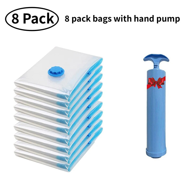 8/5/3/1PCS Vacuum Storage Bags Compression Pack Vacuum Bag for Storing Clothes Bedding Blanket Space Save Travel Bag Organizer