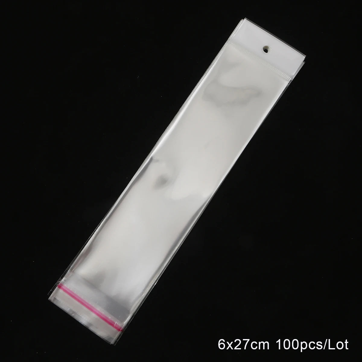 100pcs Multi Sizes Transparent OPP Bags With Hole Self Seal Clear Plastic Self Adhesive Cellophane Bag Food Storage Gift Package