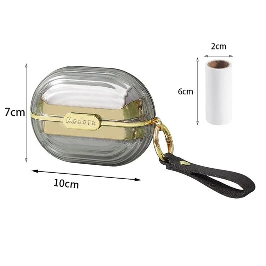 1 Pc Tearable Roll Paper Roller Dust Paper with Lid Mini Portable Clothing Bag Lint Roller Clothing Cleaning Cheap Hair Rollers