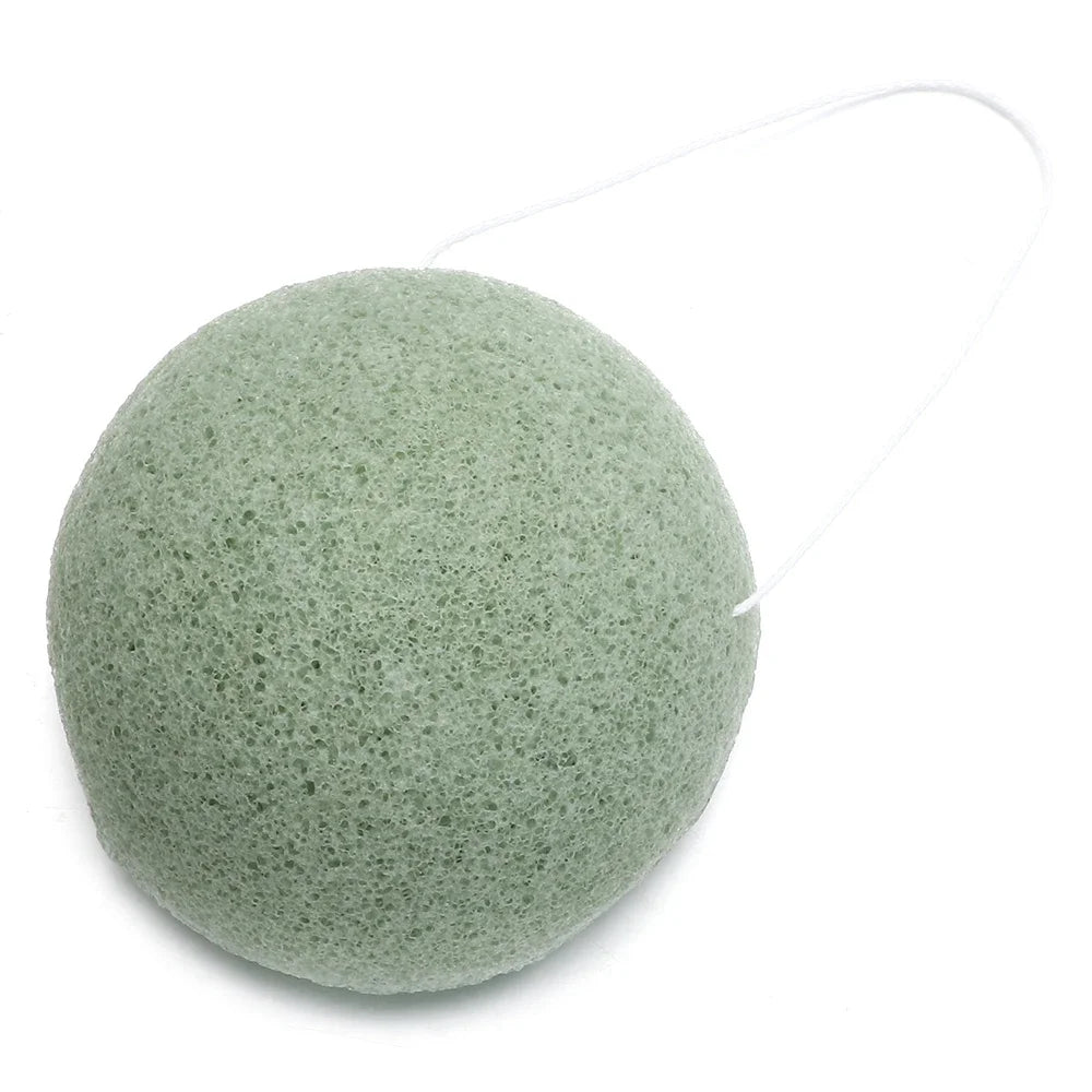 Soft Texture Face Wash Puff Konjac Cleaning Sponge Round Face Wash Cleaning Sponge Natural Fiber Facial Cleansing Exfoliator