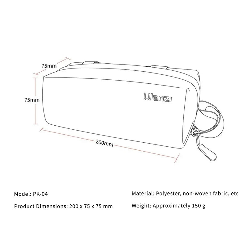 Ulanzi PK-04 Carrying Bag for DJI Osmo Pocket 3 Protective Travel Storage Box Handheld Gimbal Stabilizer Camera Photography Case