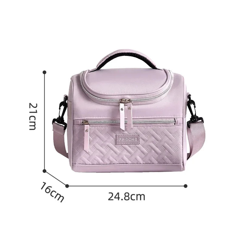 Portable Women's Thickened Bento Bag with Cross-Border Cold Insulation Ice Pack for Outdoor Picnics Insulated Lunch Bo