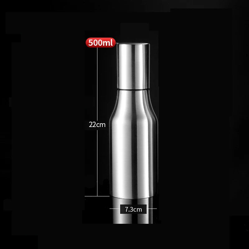 Stainless Steel Oil Bottle Dust-proof Leakproof Oil Pot Practical Seasoning Juice Storage Pot Kitchen Condiment Bottle Supplies