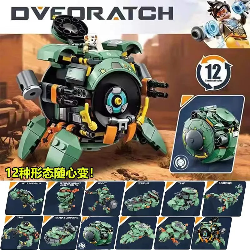 Ornamental Decoration Overwatch Character Wrecking Ball Mini Model Action Figure Block Compatible LegoBall Brick Toys Gifts