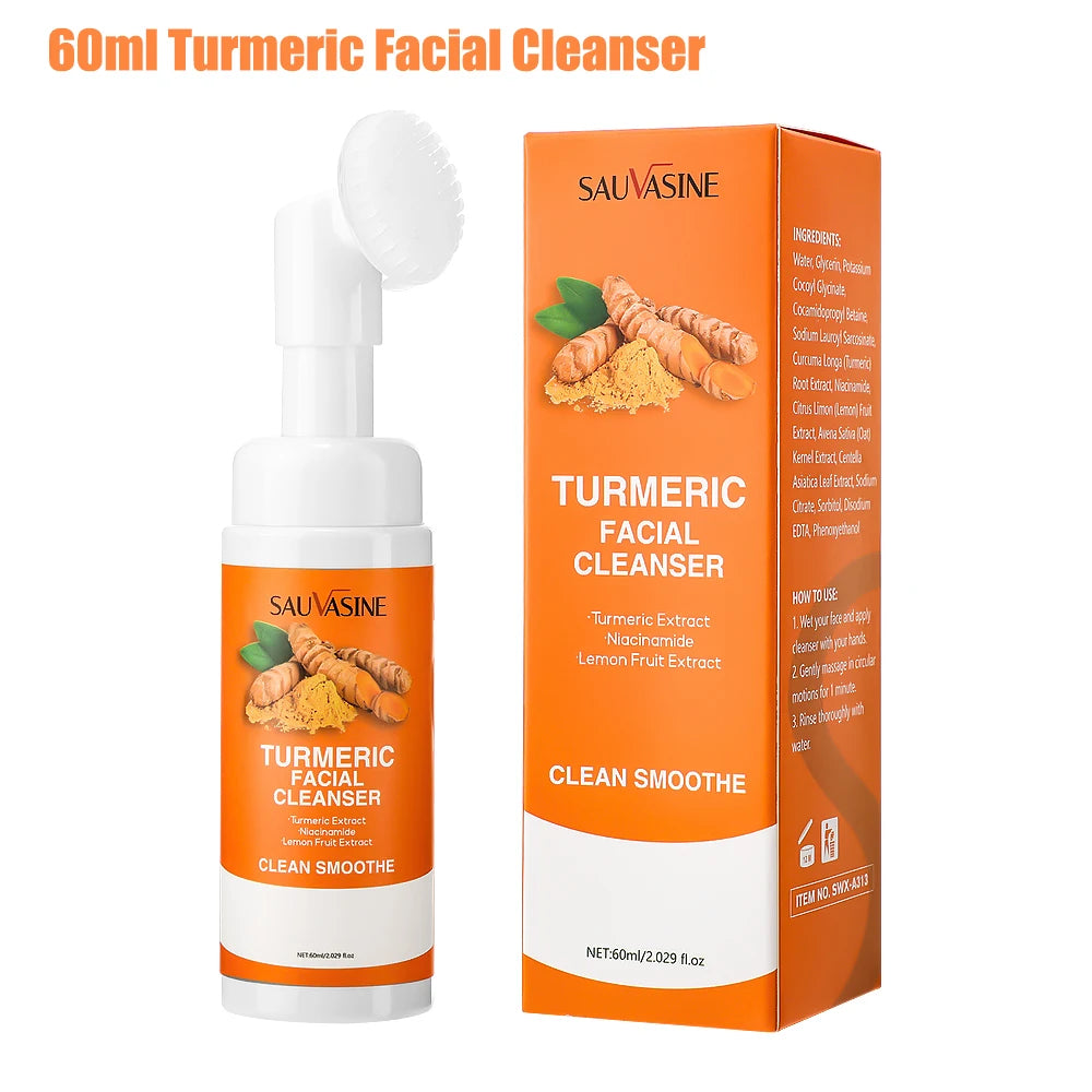 Turmeric Face Cleanser 40pcs Turmeric Kojic Acid Facial Exfoliating Cleansing Pads Reduce Dark Spots Skin Brightening Face Wash