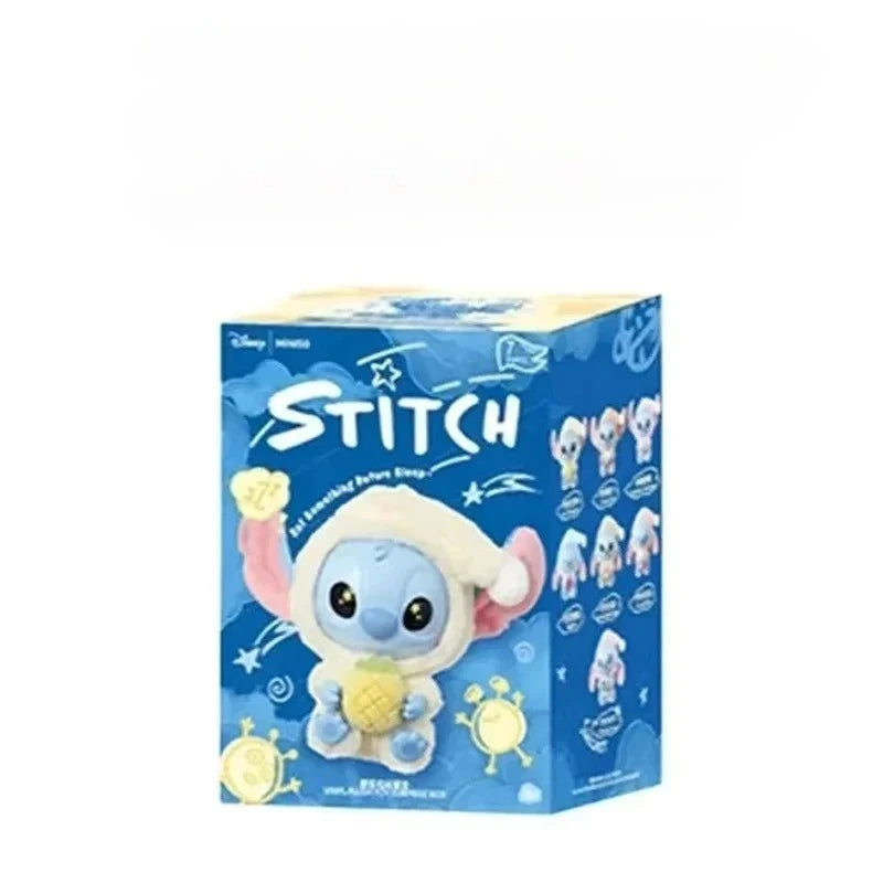Stitch Eat Something Before Sleep Series Blind Box Plush Vinyl Toys Cute Doll Replica Mystery Box Bag Pendant Decor Gift