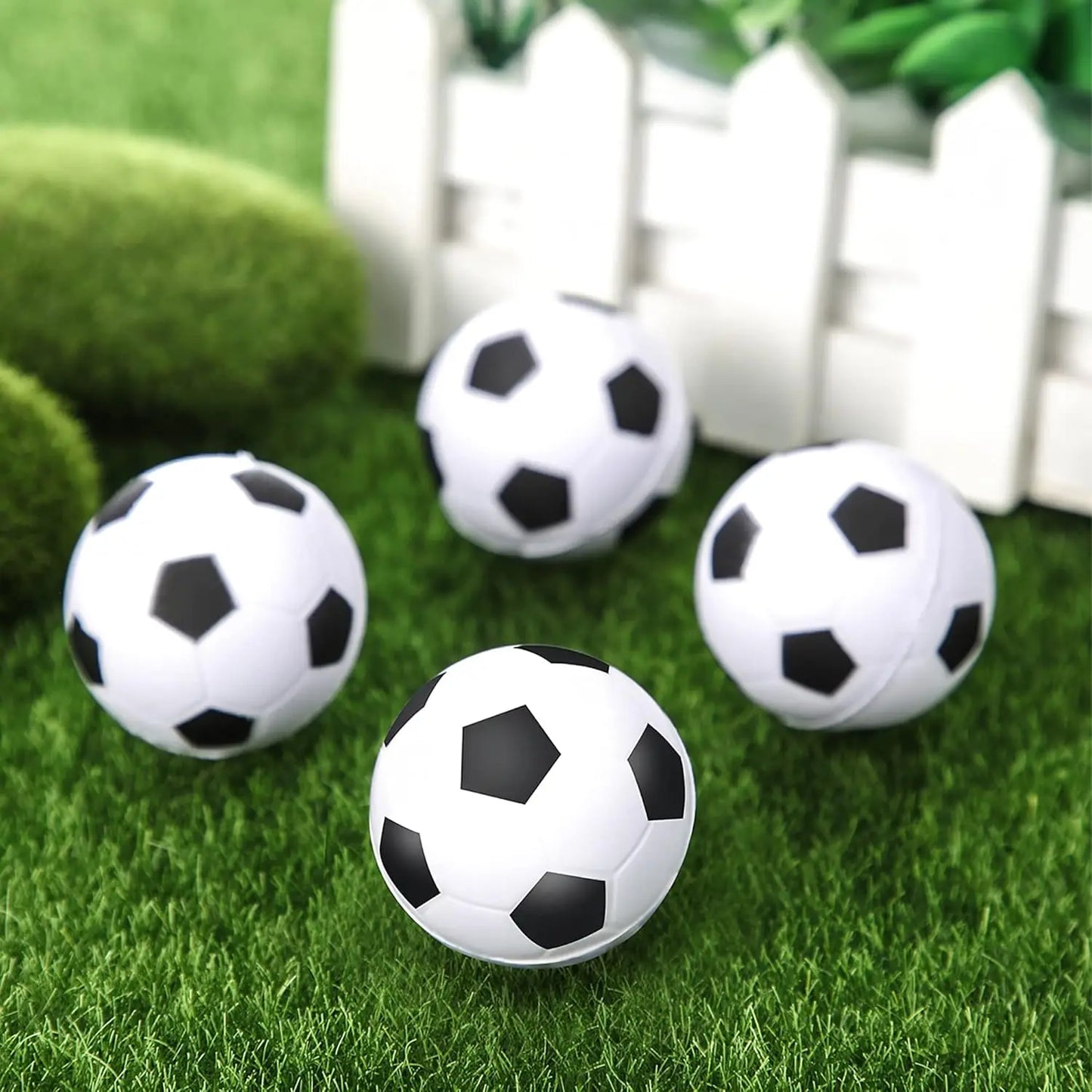 6/50Pcs Squeeze Soccer Ball Toys Sports Theme Birthday Party Favors Rubber Football Gift Cake Decor Goodie Bag Pinata Filler