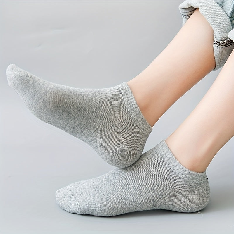 Women'S Classic Invisible Socks, Solid Color, Polyester 94% Spandex 6%, Knit Fabric, 200g/m², Hand Wash, for Women