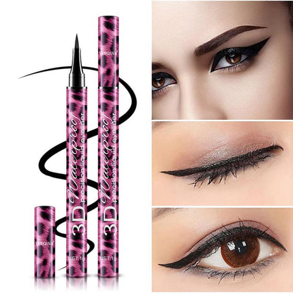 Waterproof Mascara Set with Curling, Holding, and Thicker Lashes - Leopard Print Packaging