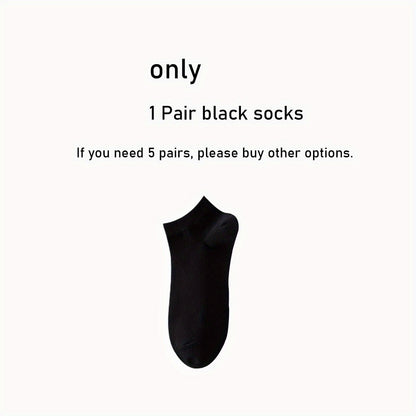Women'S Classic Invisible Socks, Solid Color, Polyester 94% Spandex 6%, Knit Fabric, 200g/m², Hand Wash, for Women