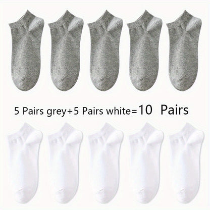 Women'S Classic Invisible Socks, Solid Color, Polyester 94% Spandex 6%, Knit Fabric, 200g/m², Hand Wash, for Women