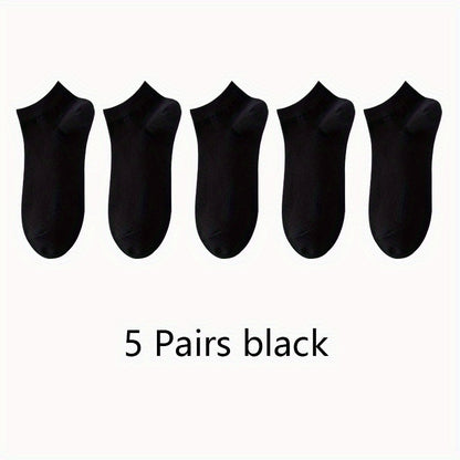 Women'S Classic Invisible Socks, Solid Color, Polyester 94% Spandex 6%, Knit Fabric, 200g/m², Hand Wash, for Women