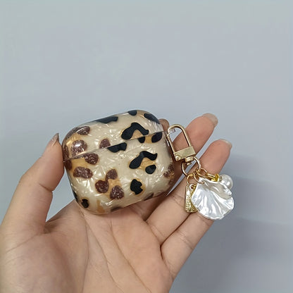 [Perfect Leopard Print Earphone Sleeve] Stylish Leopard Print Earphone Sleeve with Hanging Chain - Perfect for Airpod1/2!