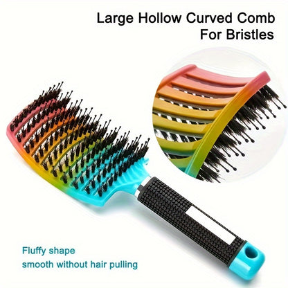 1pc Magic Scalp Massage Hair Brush for Women - Professional Detangling Tool for Wet Curly Hair - Hairdressing Tool, Detangling Brush, Ergonomic Handle, Durable Bristles, Salon Professionals, Styling Accessory, Sleek Design, S
