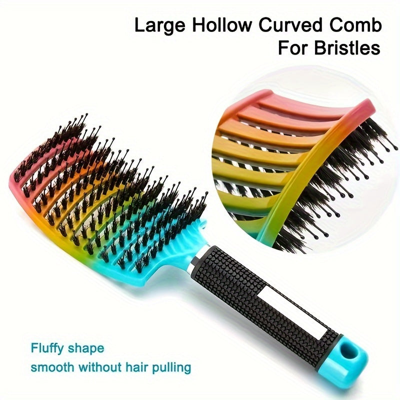 1pc Magic Scalp Massage Hair Brush for Women - Professional Detangling Tool for Wet Curly Hair - Hairdressing Tool, Detangling Brush, Ergonomic Handle, Durable Bristles, Salon Professionals, Styling Accessory, Sleek Design, S