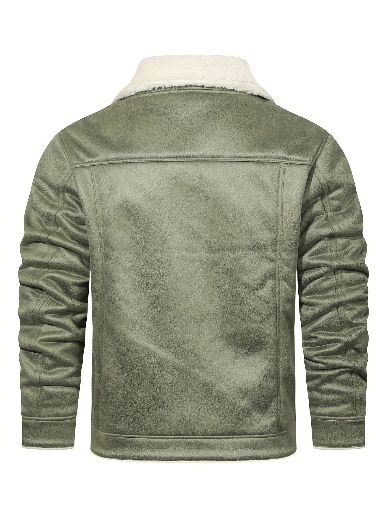 [Casual Polyester Jacket] Polyester Men's Casual Jacket - Long Sleeve, Solid Color, Single Breasted Placket, Non-Stretch Fabric, Regular Length, with Pockets - Daily & Casual Wear, Chilly Weather Apparel | Subtle Embellished