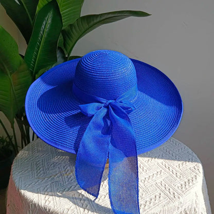 Summer straw hat 2025 large brim outdoor sun protection sun hat travel vacation foldable beach hat  sombrero para sol mujer