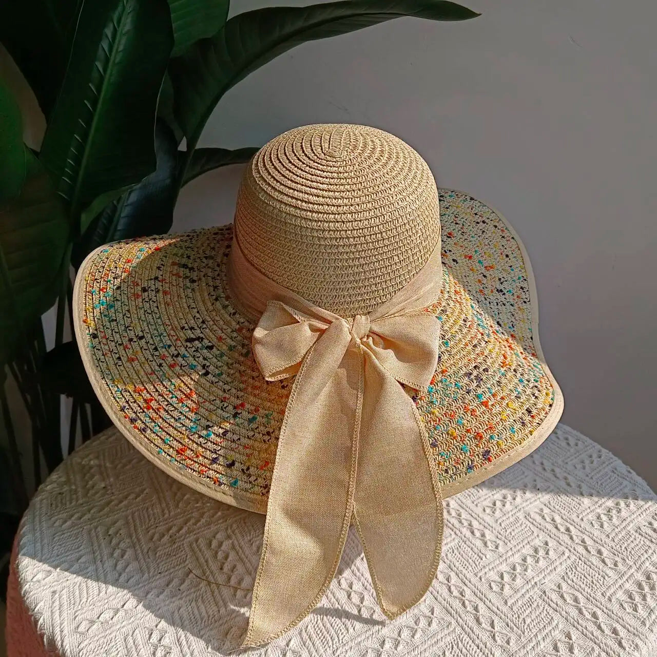 Summer straw hat 2025 large brim outdoor sun protection sun hat travel vacation foldable beach hat  sombrero para sol mujer