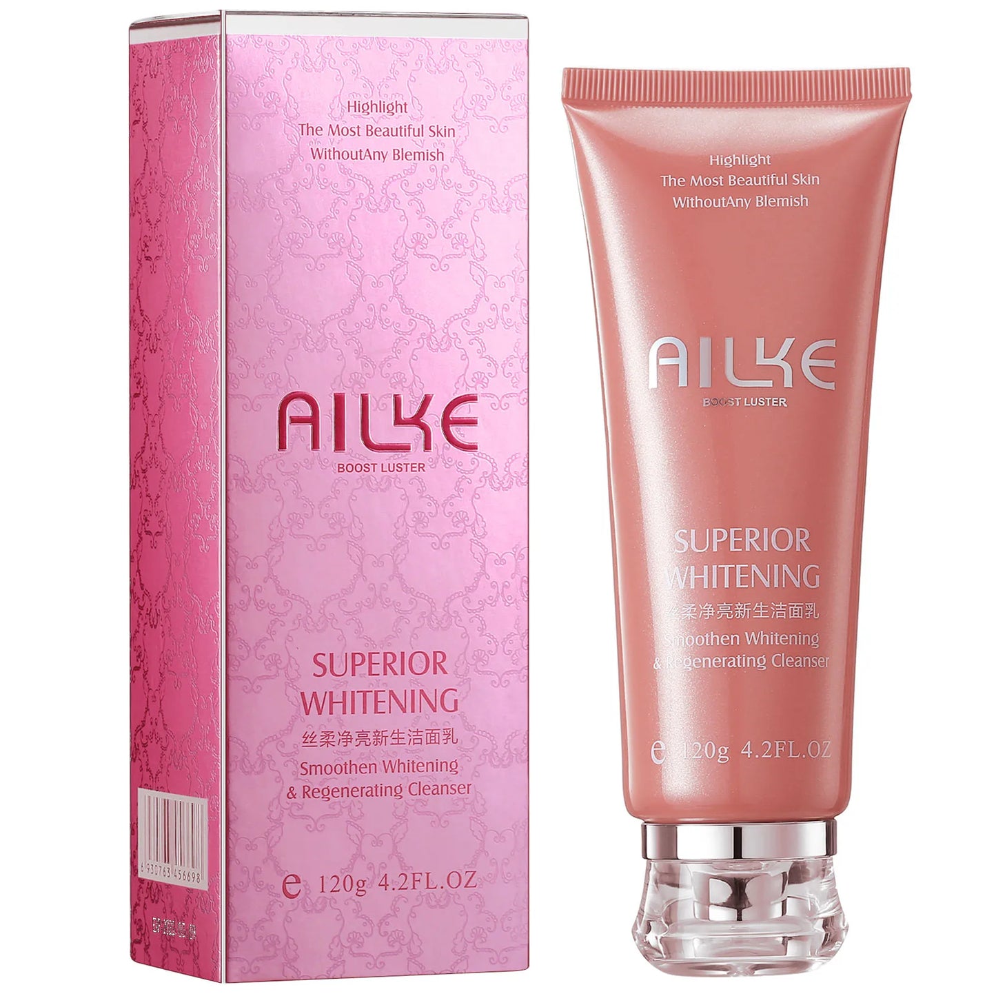 AILKE Rose Facial Cleanser, Women Whitening Moisturizing Cleaning Cleaner, Hydrating, Reduce Dark Spots, For All Skin Types