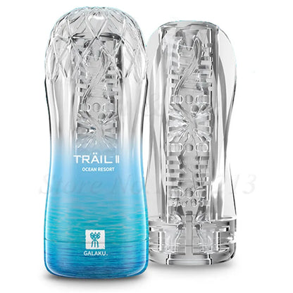 Soft Pussy Aircraft Cup Transparent Vagina Adult Endurance Exercise Vacuum Pocket Spiral Sucking Male Masturbators Toys for Men