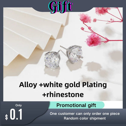Fashion Fine Jewelry Earrings Gold Plate Sterling Silver 925 Jewellery Moissanite Gemstone Earring Hip Hop Jewelry for Women Men