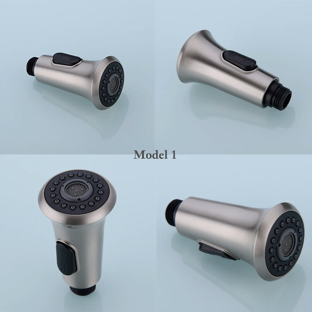 Brushed Kitchen Pull Out Down Sprayer Faucet Replacement Part Spray Shower Head