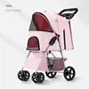 (Ready to Ship) Manufacture Cheap Pet Stroller for Cat and Dog Outdoor Walking One-Hand Easy Fold Trolley