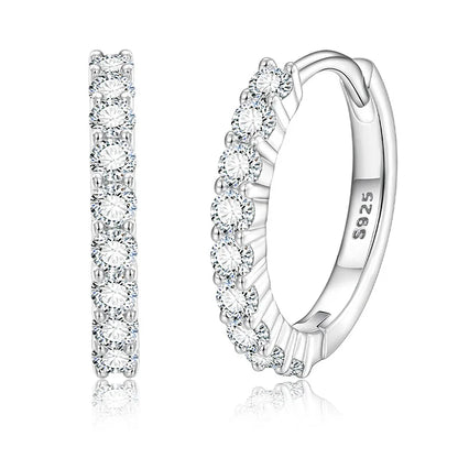 Fashion Fine Jewelry Earrings Gold Plate Sterling Silver 925 Jewellery Moissanite Gemstone Earring Hip Hop Jewelry for Women Men