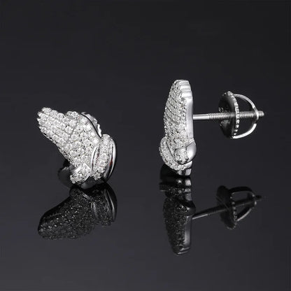 Fashion Fine Jewelry Earrings Gold Plate Sterling Silver 925 Jewellery Moissanite Gemstone Earring Hip Hop Jewelry for Women Men