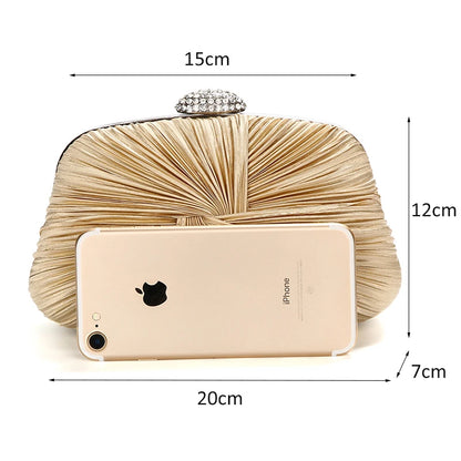 Silver Women's Square Party Clutch Wedding Evening Female Hand Bag Clutches Purse Luxury ZD1007