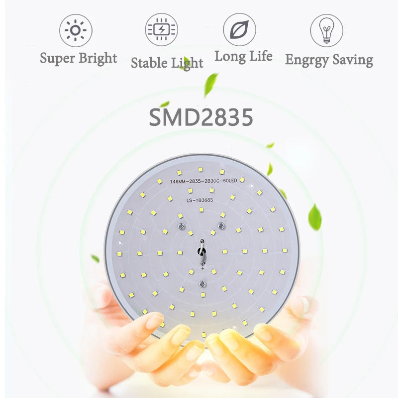 Super Bright Ceiling Light LED 15-50W Indoor Lustre Panel Lamp Kitchen Bedroom Living Room Decor Modern 220V Ceiling Chandelier