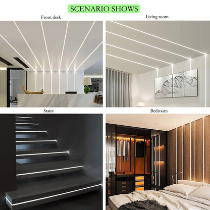 1-28pcs/Lot perfil aluminio led Corner Aluminium Profile Channel Holder for LED Strip Light Bar Cabinet Lamp Kitchen Closet