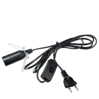 1.8m Power Cord Cable with Dimmer ON OFF Switch Metal Clip E14 E27 Base Hanglamp Holder Socket Plug Cord for Salt Rock Lava Lamp
