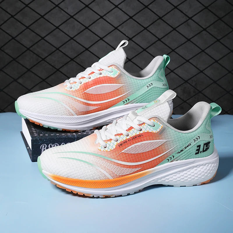 Ultra Light Rebound Jelly Shaped Rubber Bottom Custom Logo Unisex Anti slip Breathable Men Sneaker Women Running Shoes