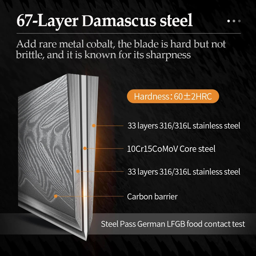 XINZUO 3" PRO Fruit Knife Damascus Steel Kitchen Knives Tools Japanese VG10 Core Razor Sharp Blade with Rosewood Handle