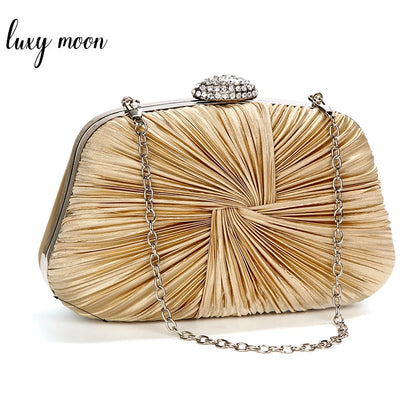 Silver Women's Square Party Clutch Wedding Evening Female Hand Bag Clutches Purse Luxury ZD1007