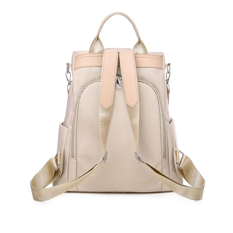 Waterproof Oxford Women Backpack Fashion Anti-theft School Bag Embroidery Designer Female Large Capacity Travel Shoulder Handbag