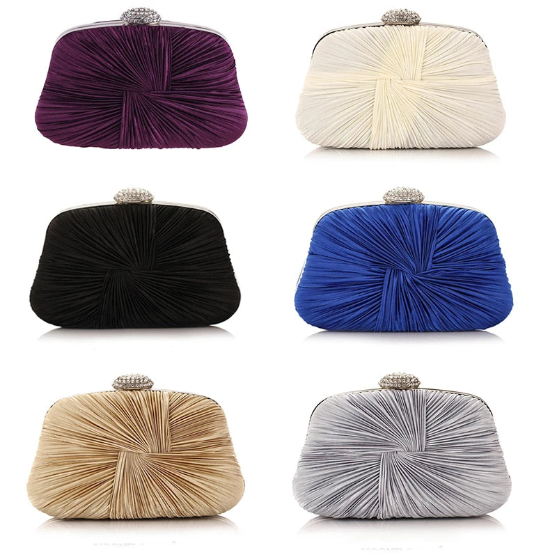 Silver Women's Square Party Clutch Wedding Evening Female Hand Bag Clutches Purse Luxury ZD1007