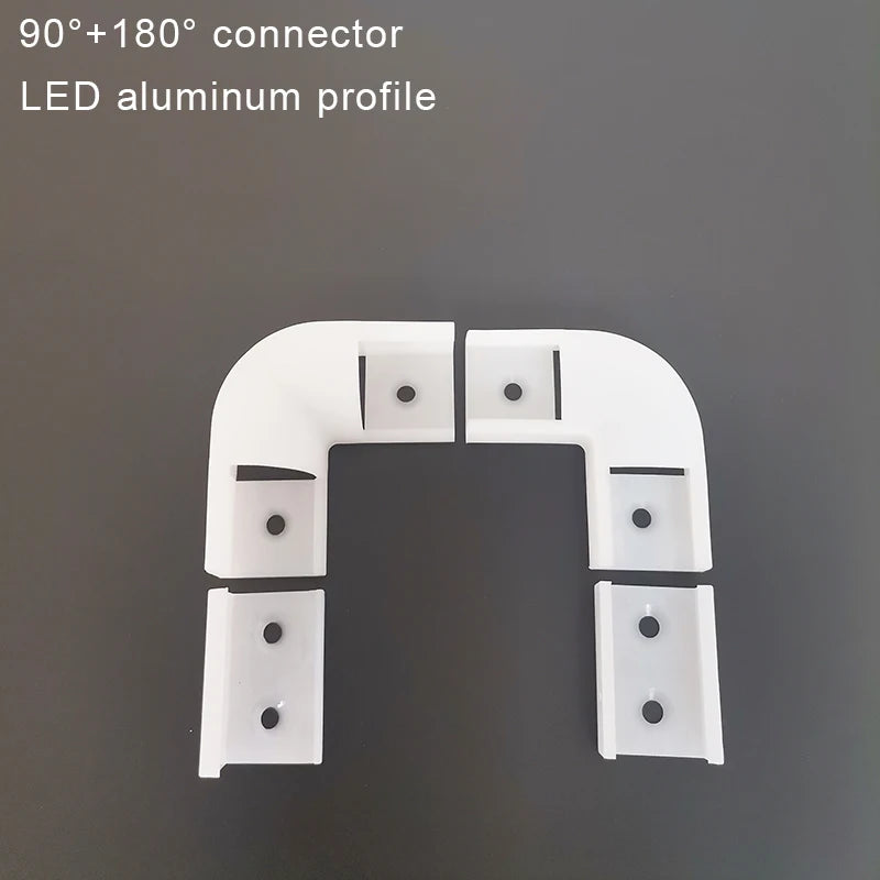 1-28pcs/Lot perfil aluminio led Corner Aluminium Profile Channel Holder for LED Strip Light Bar Cabinet Lamp Kitchen Closet
