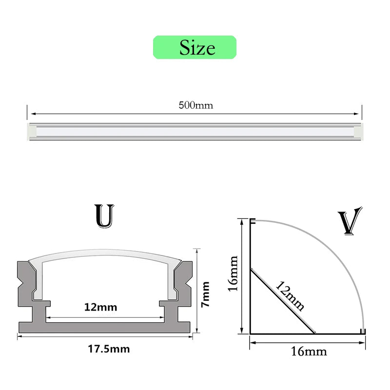 1-28pcs/Lot perfil aluminio led Corner Aluminium Profile Channel Holder for LED Strip Light Bar Cabinet Lamp Kitchen Closet
