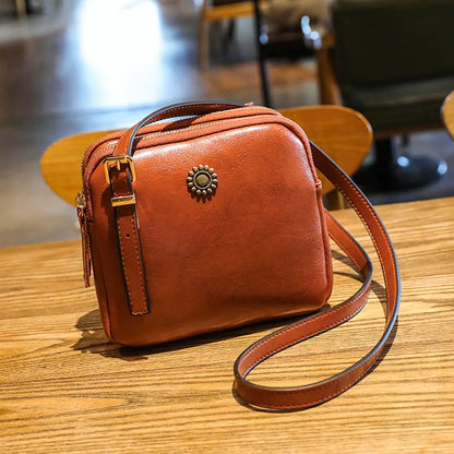 2023 Vintage Style Shoulder Bag Simple Square Crossbody Bags For Women Compartment Handbags Designer Female Messenger Bags