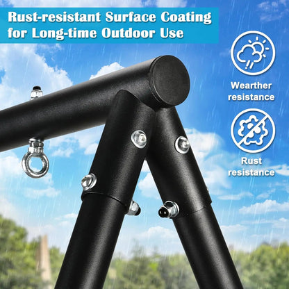 Zoshine Kids Swing Seat for Playground&Backyard&Garden Use, Strong Material, Anti-Rust Steel Frame, Weather Resistant