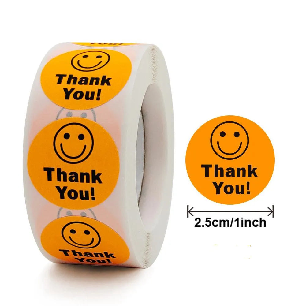 Smile Face Sticker 500 Pcs/roll For Kids Reward Sticker Yellow Dots Labels Happy Smile Face Expression Sticker Kids Toys